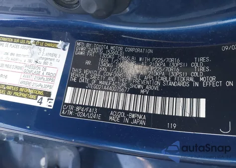 2004 Toyota Highlander from USA, damaged, VIN JTEGD21A440075677